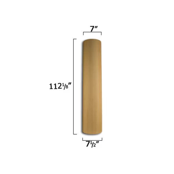112 1/8 x 7 1/2 Smooth Column in Soft Maple, Osborne Wood Products, Mfr#: 16059M